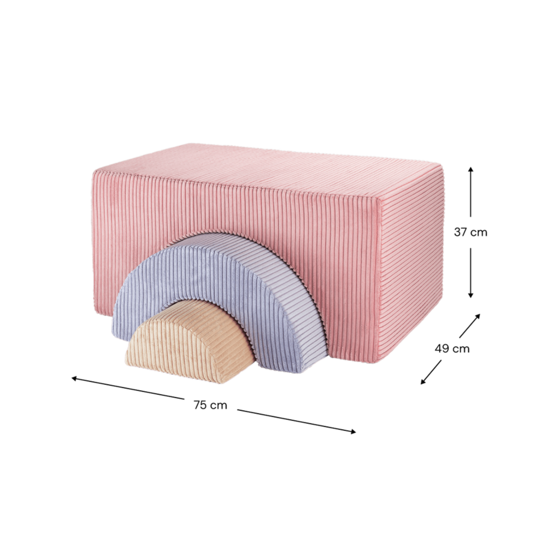 Rainbow vaikiškų baldų rinkinys - Pink Mousse