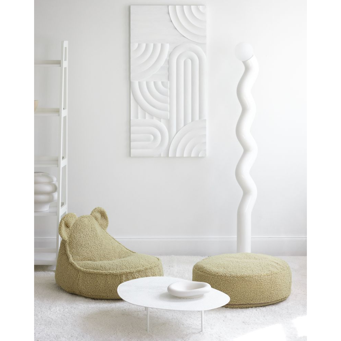 Bear sėdmaišio ir pufo rinkinys - Matcha