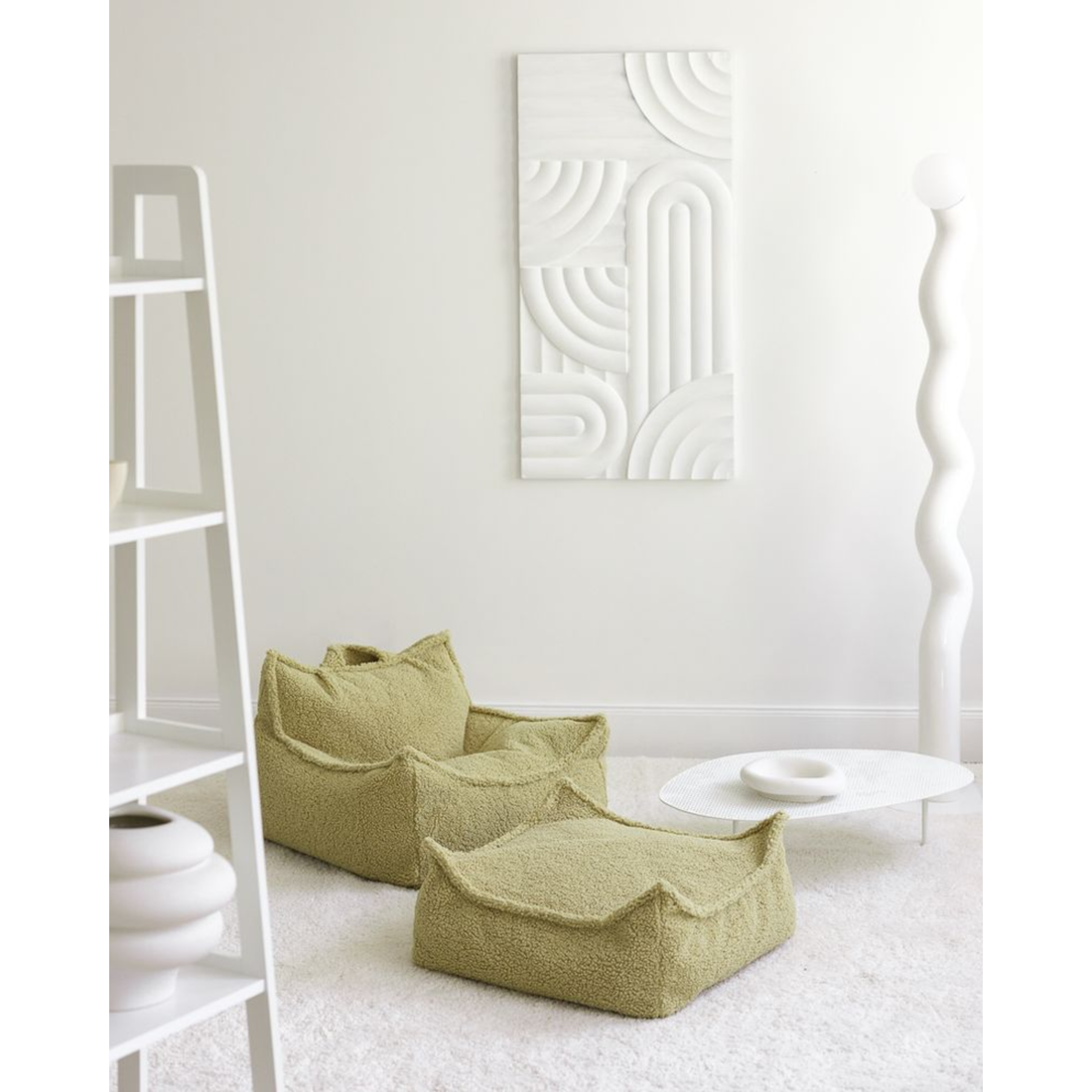 Sėdmaišio ir pufo rinkinys - Matcha