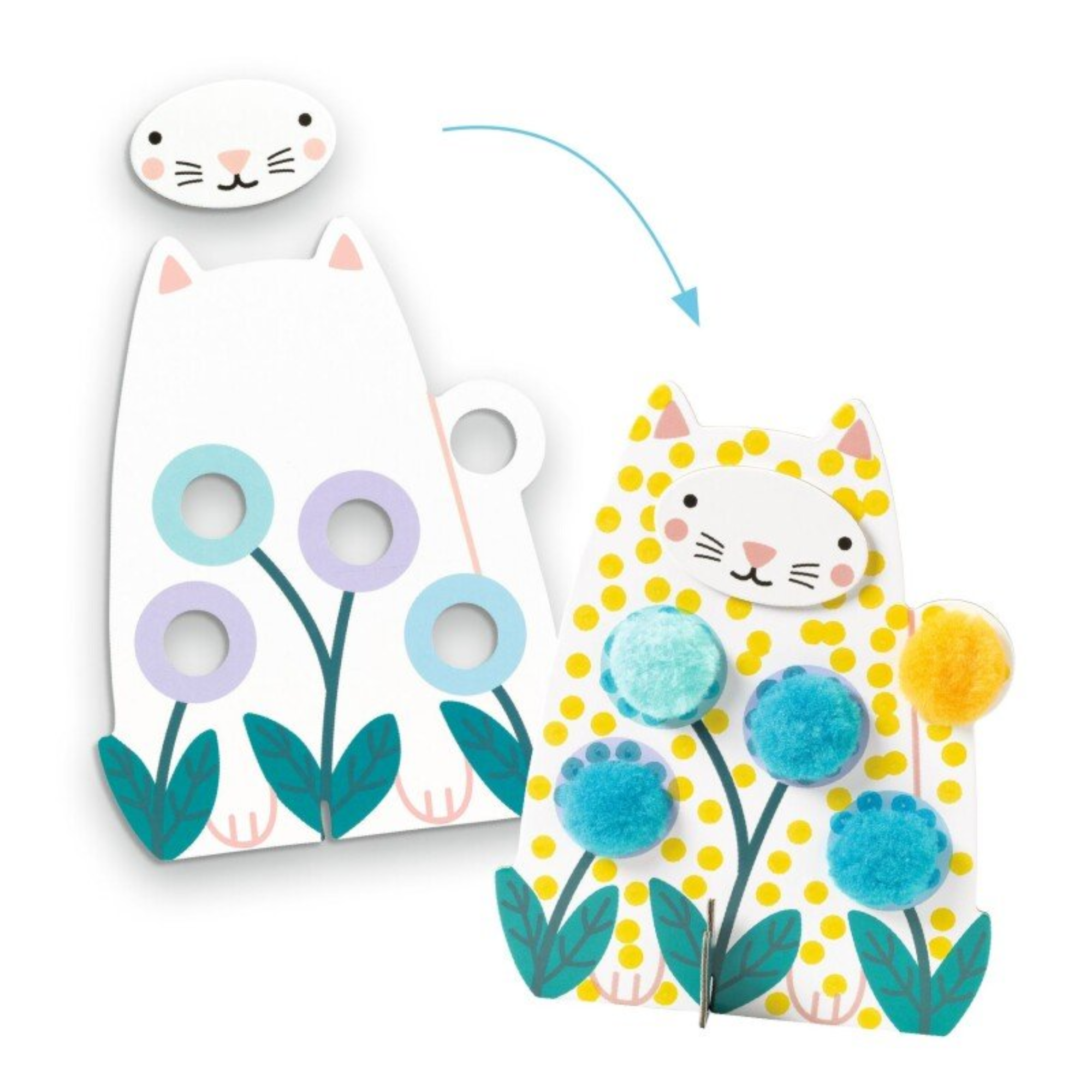 Spalvinimas taškeliniais markeriais - Pomponai sode