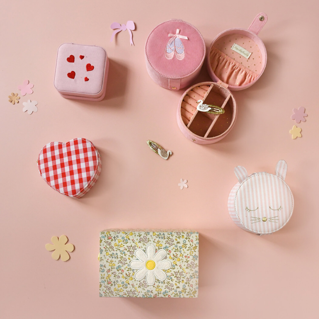 Papuošalų dėžutė - Stripy Bunny Round