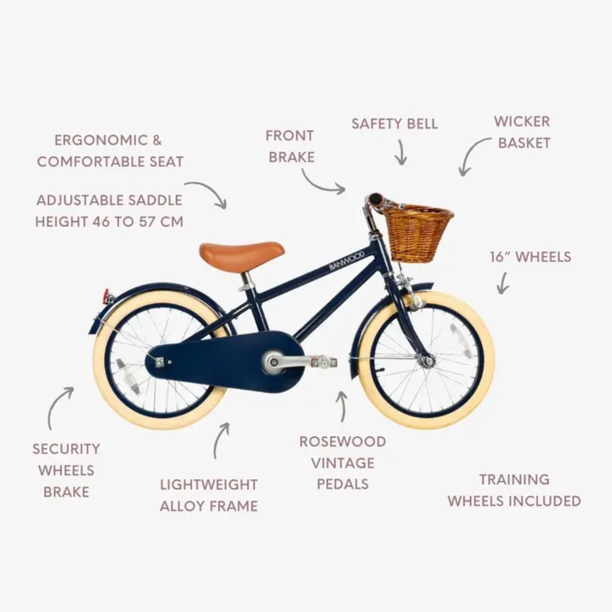 Banwood bike with pedals Classic White