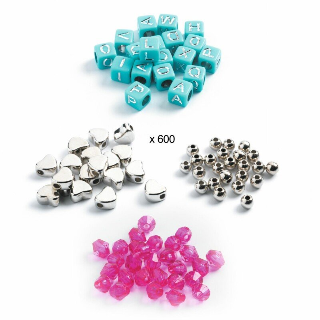 Abėcėlės karoliukai – Silver