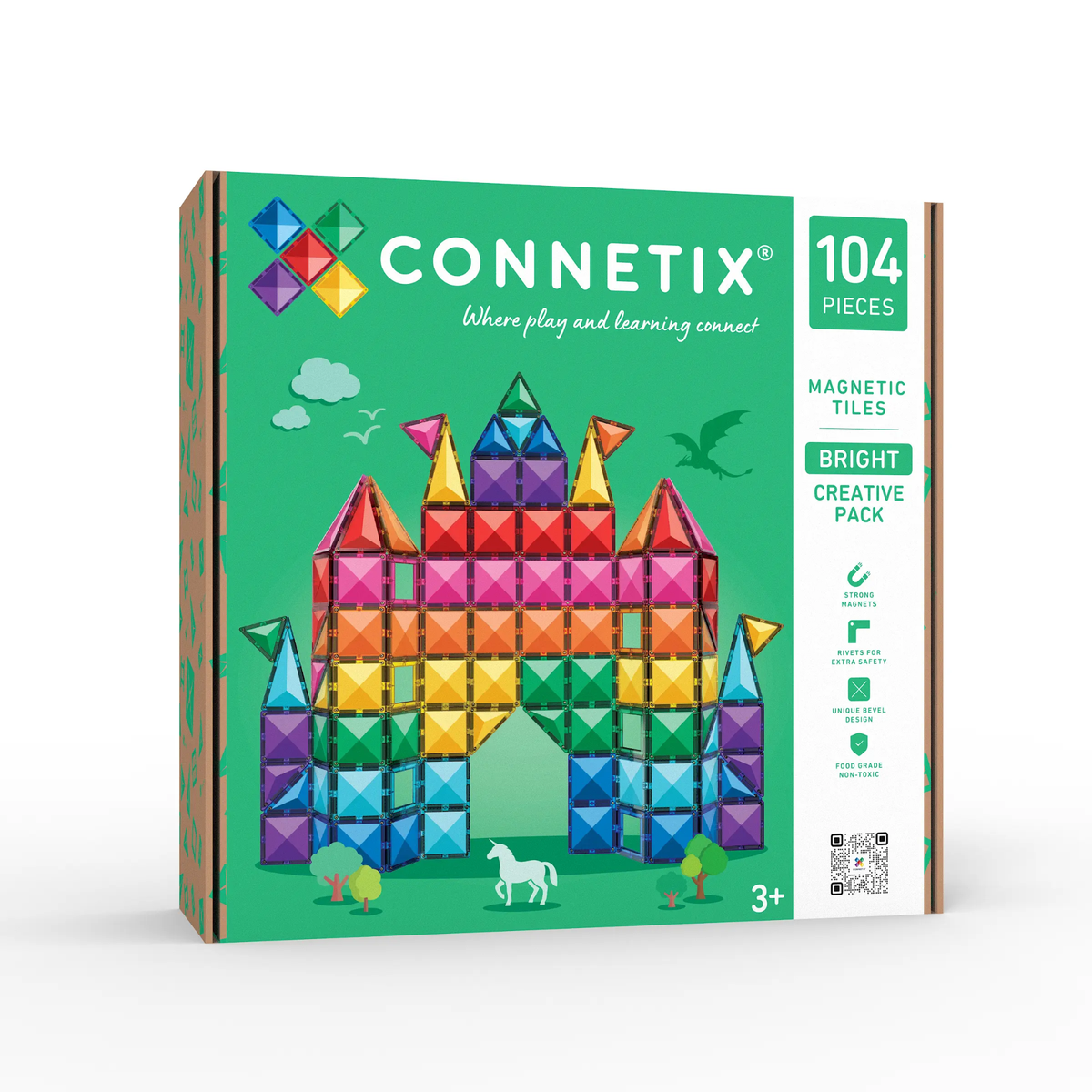 104 dalių magnetinis konstruktorius - Bright Creative Pack