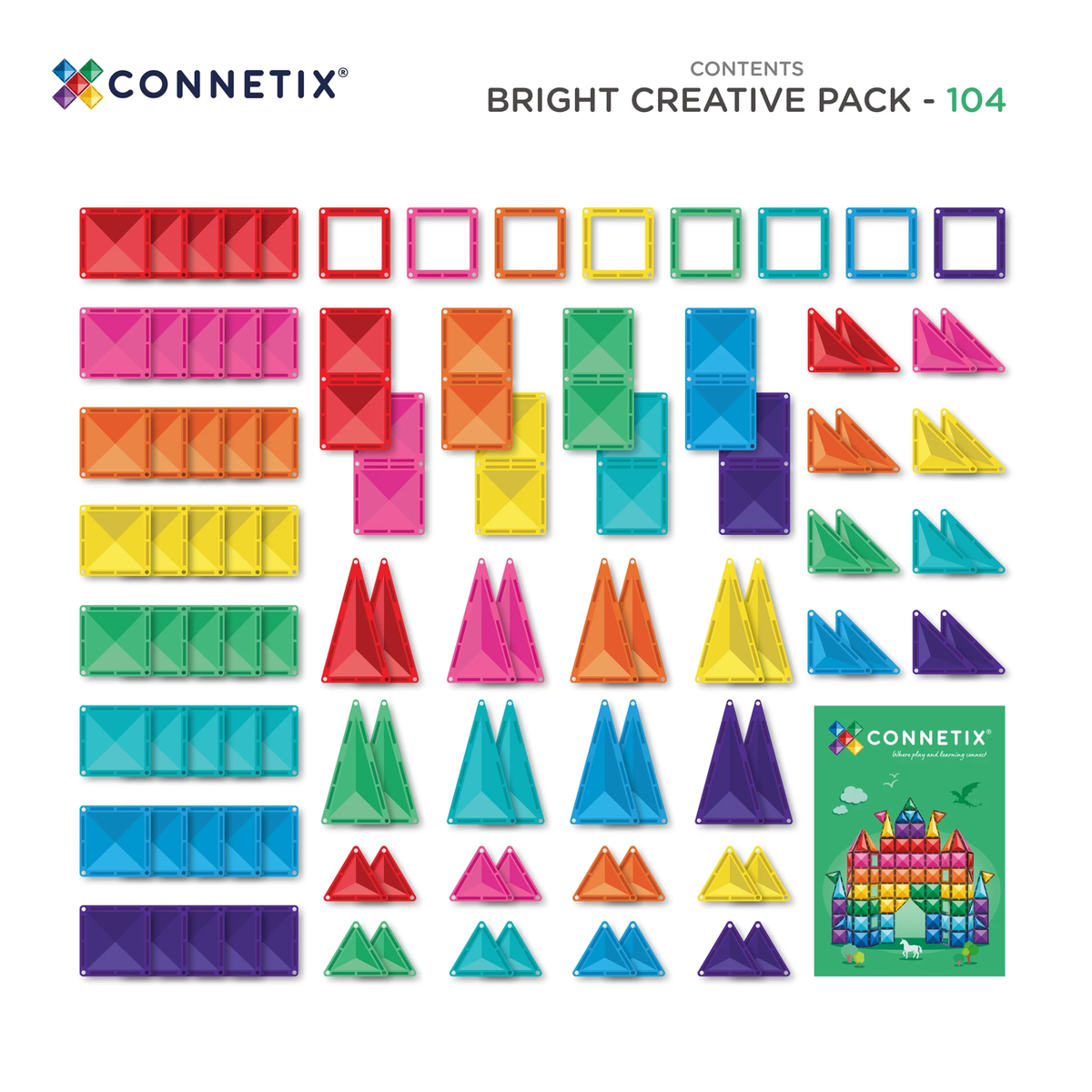 104 dalių magnetinis konstruktorius - Bright Creative Pack