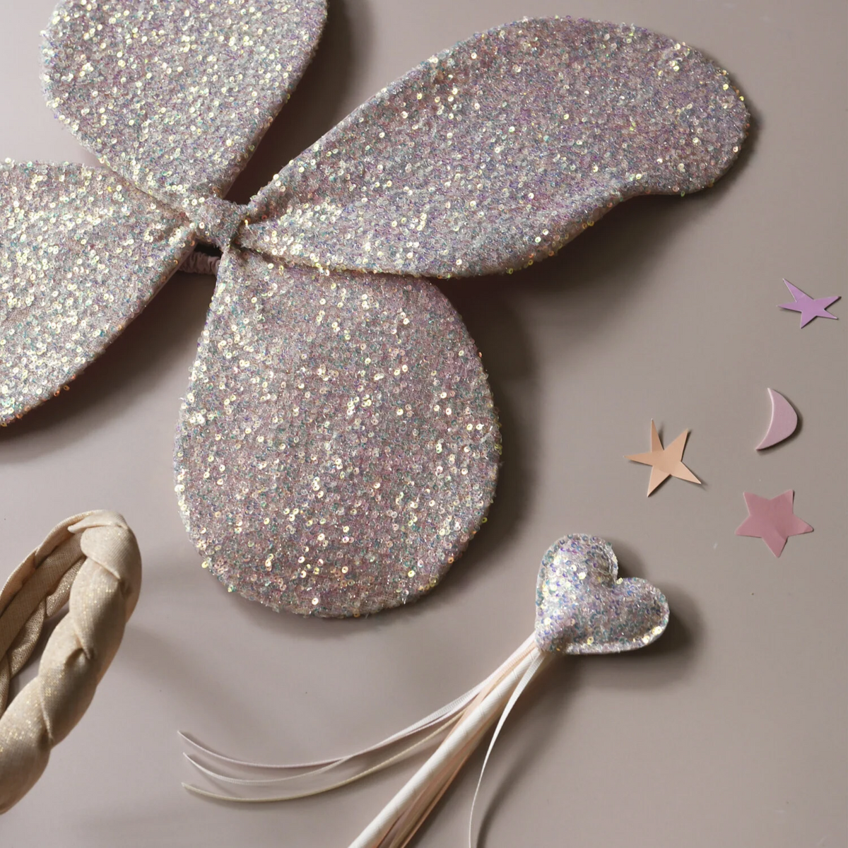 Medžiaginiai fėjos sparnai - Magical Sequin Fairy