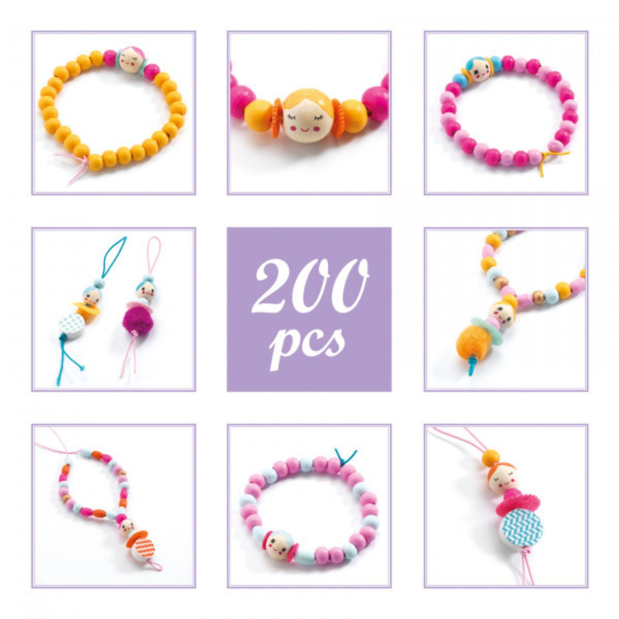 Aksesuarų vėrimo rinkinys - Beads and Figurines - little-goose.com