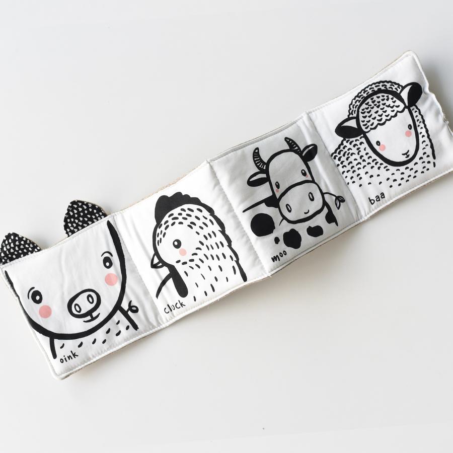 Wee Gallery soft activity book Friendly Faces in the Farm