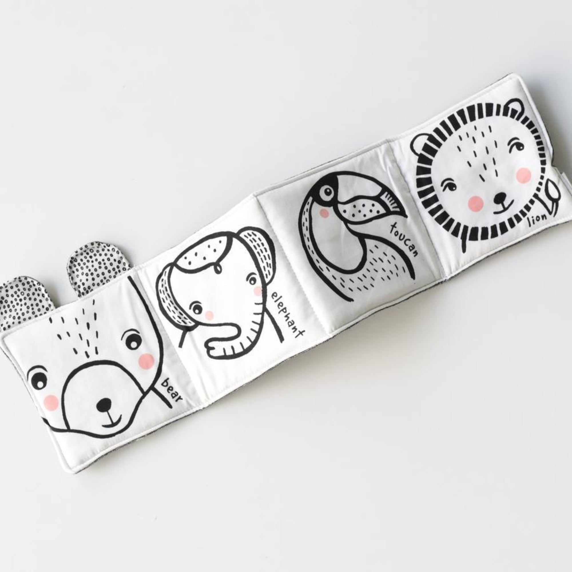 Wee Gallery soft activity book Friendly Faces in the Wild