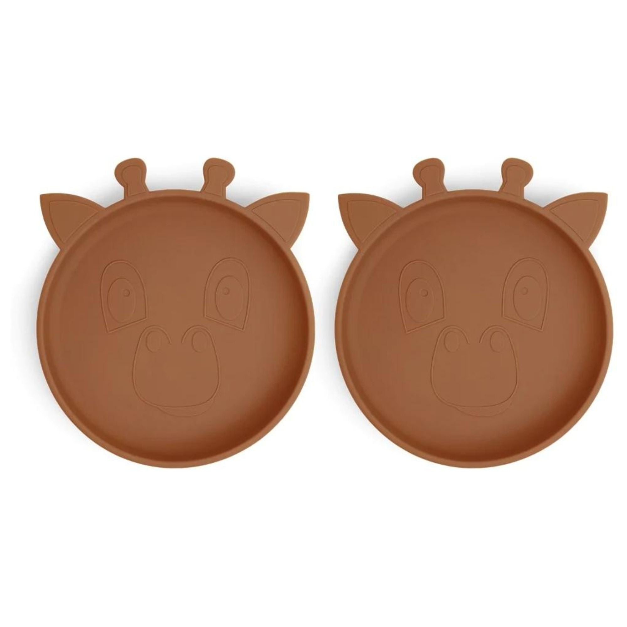 Giraffe silikoninių 2 lėkštučių rinkinys - Caramel Café - little-goose.com