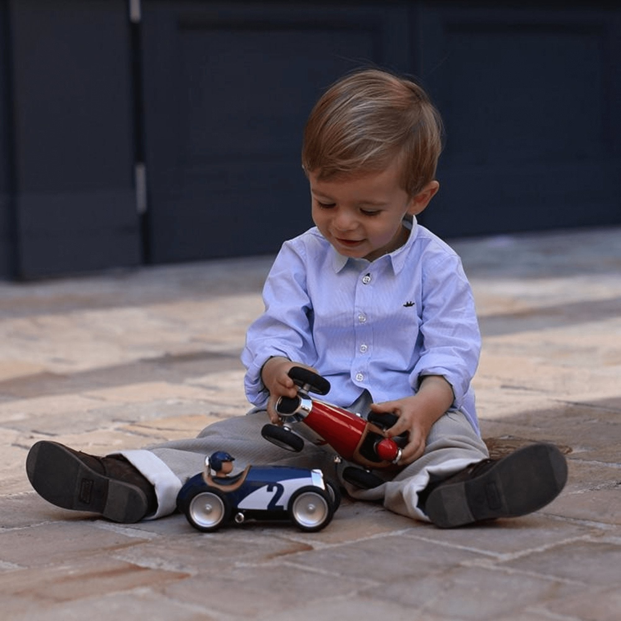 Lenktyninė mašinėlė Racing Car Blue - little-goose.com