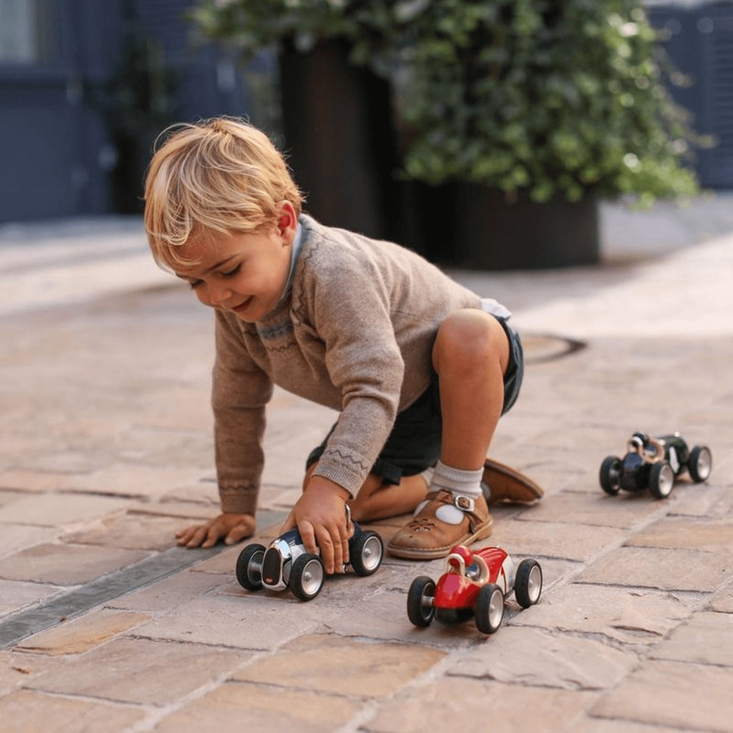 Lenktyninė mašinėlė Racing Car Blue - little-goose.com