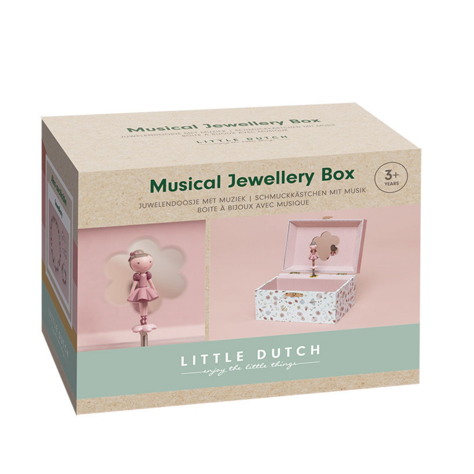 Muzikinė papuošalų dėžutė Flowers & Butterflies - little-goose.com