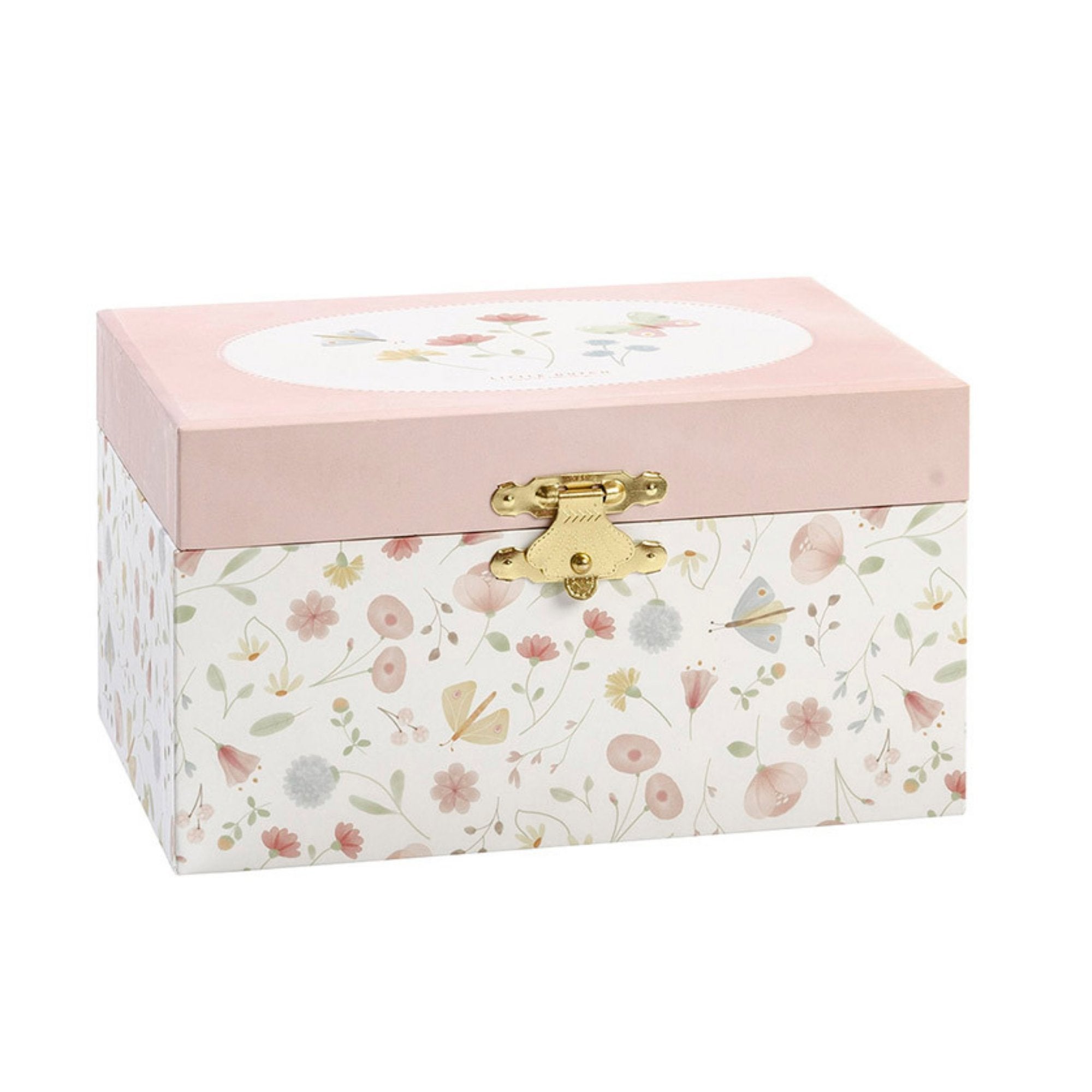 Muzikinė papuošalų dėžutė Flowers & Butterflies - little-goose.com