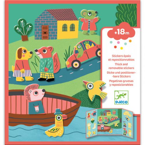 Djeco reusable stickers - Animals
