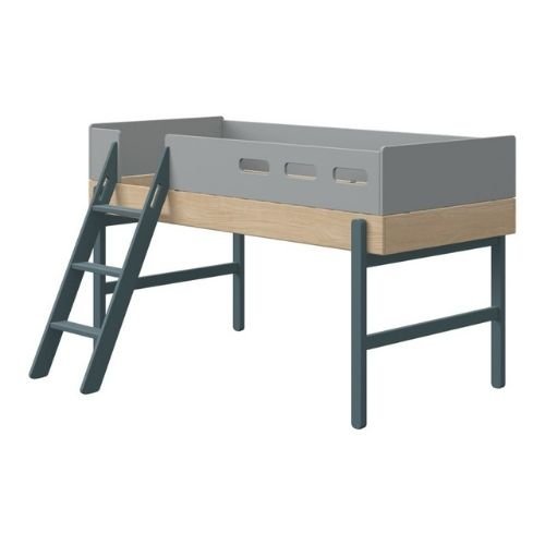 Vaikiška lova su nuožulniomis kopėčiomis Popsicle | Blueberry - 120.5 x 150.5 x 204.2 cm - little-goose.com