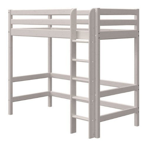 Vaikiška lova su tiesiomis kopėčiomis Classic Grey - 184 x 110 x 210 cm - 200 x 90 cm - little-goose.com
