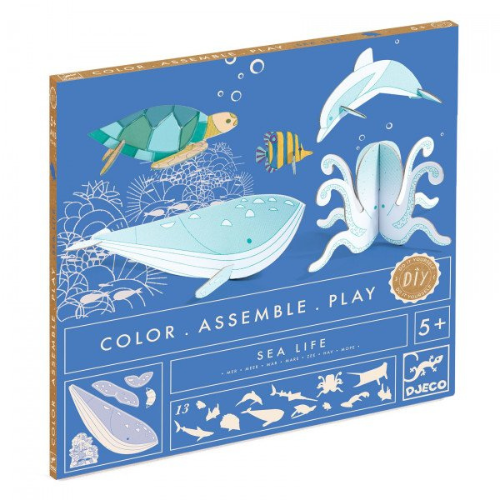 Pasidaryk pats - Jūros gyvenimas | Color-Assemble-Play