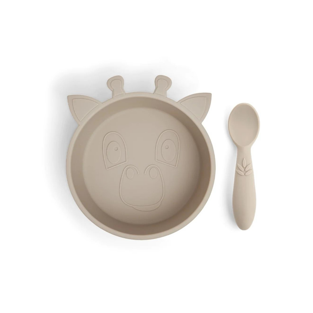 Giraffe Silicone Bowl Set - Cobblestone