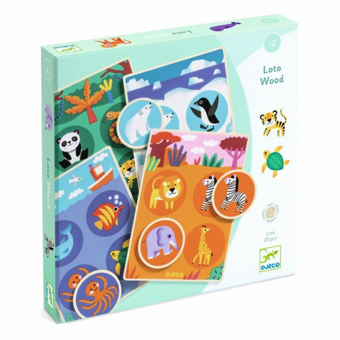 Educational wooden game - Loto - Animals