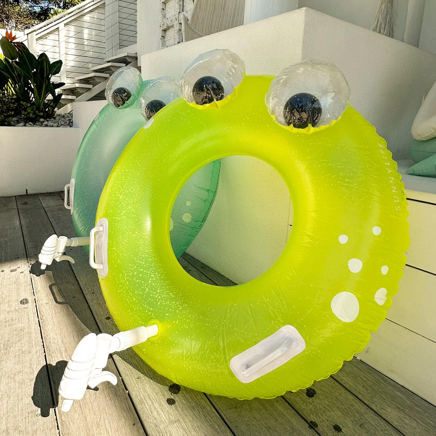 Set of swimming wheels with sprayer - Citrus