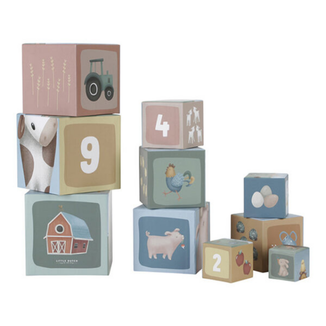 Rigid cardboard blocks Little Farm