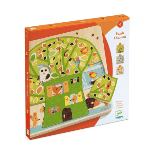 3-layer wooden puzzle - Tree house