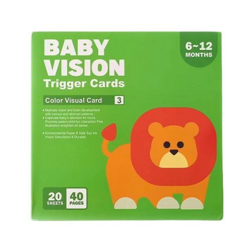 Colored cards 6-12 months.