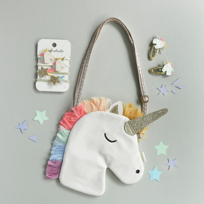 Hair clips - Rainbow Unicorn