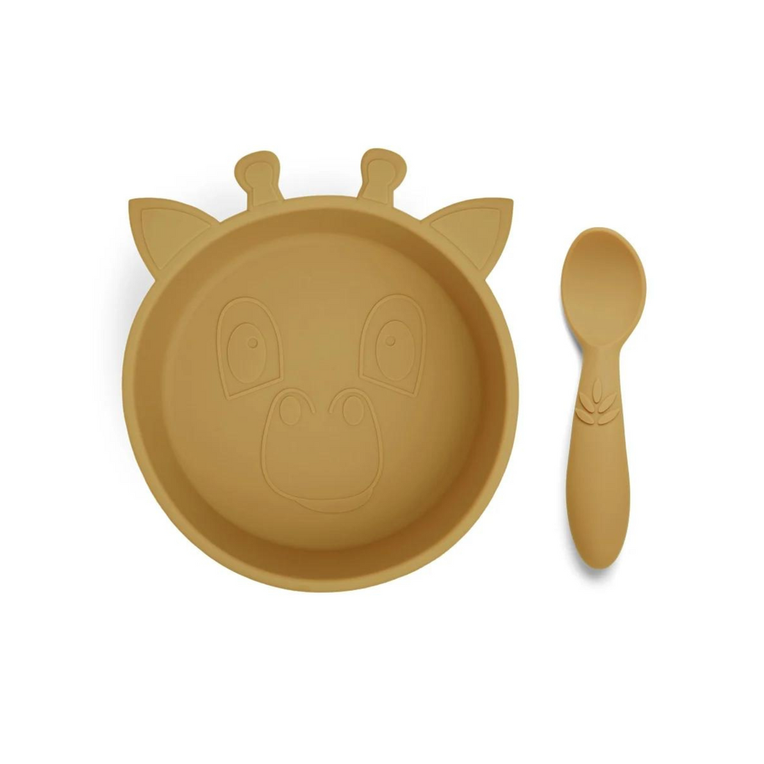 Giraffe Silicone Bowl Set - Cobblestone