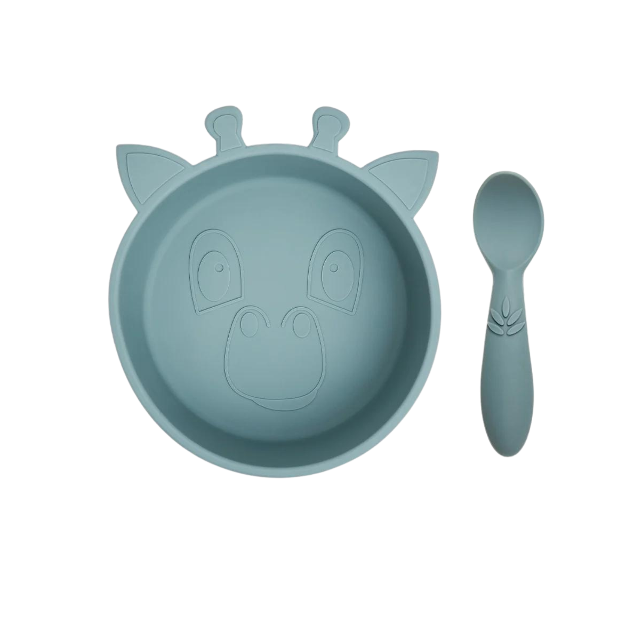 Giraffe Silicone Bowl Set - Cobblestone