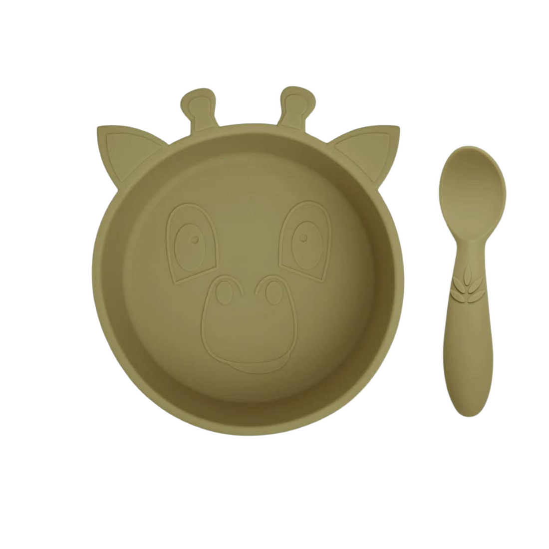 Giraffe Silicone Bowl Set - Cobblestone