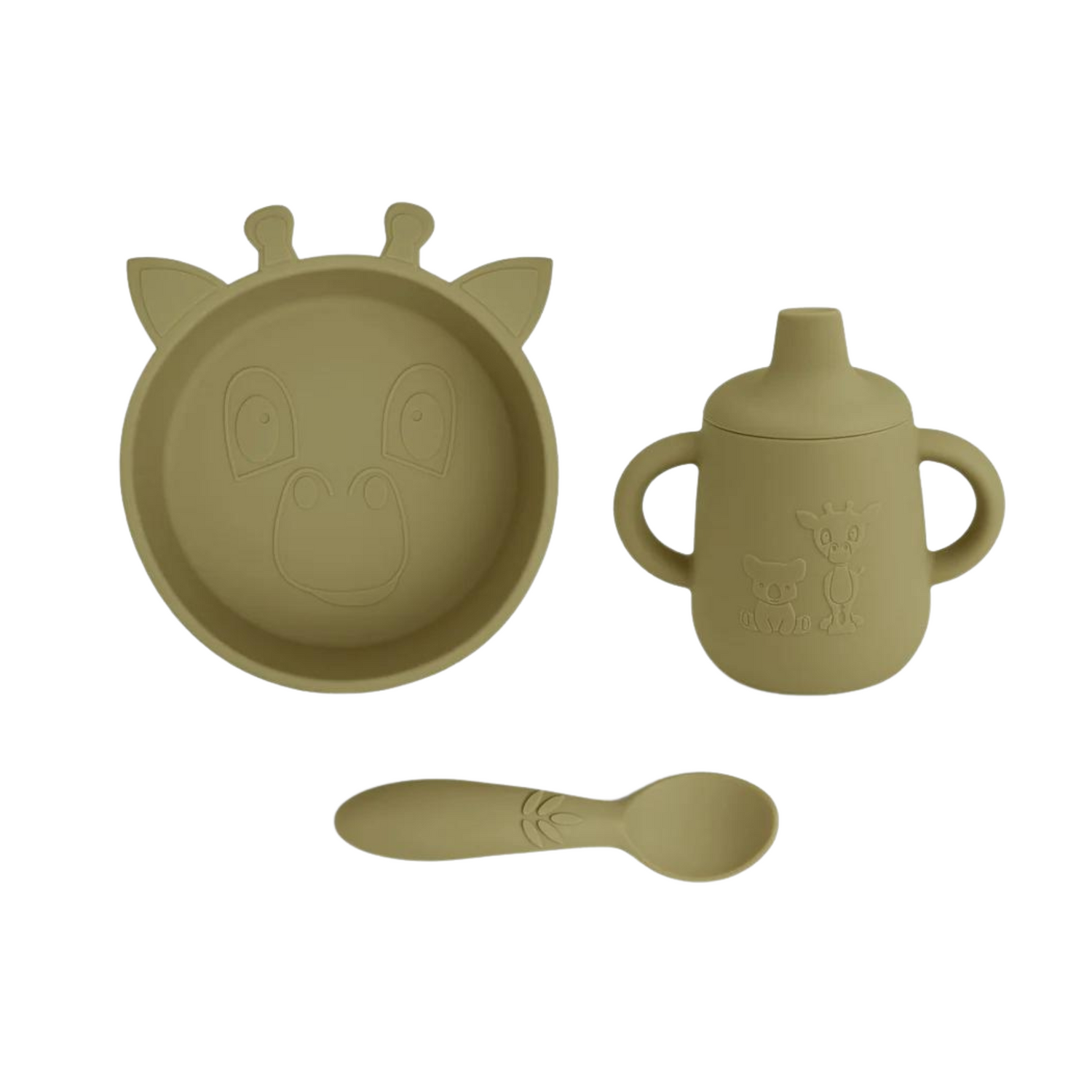 Giraffe silicone tableware set - Bering Sea