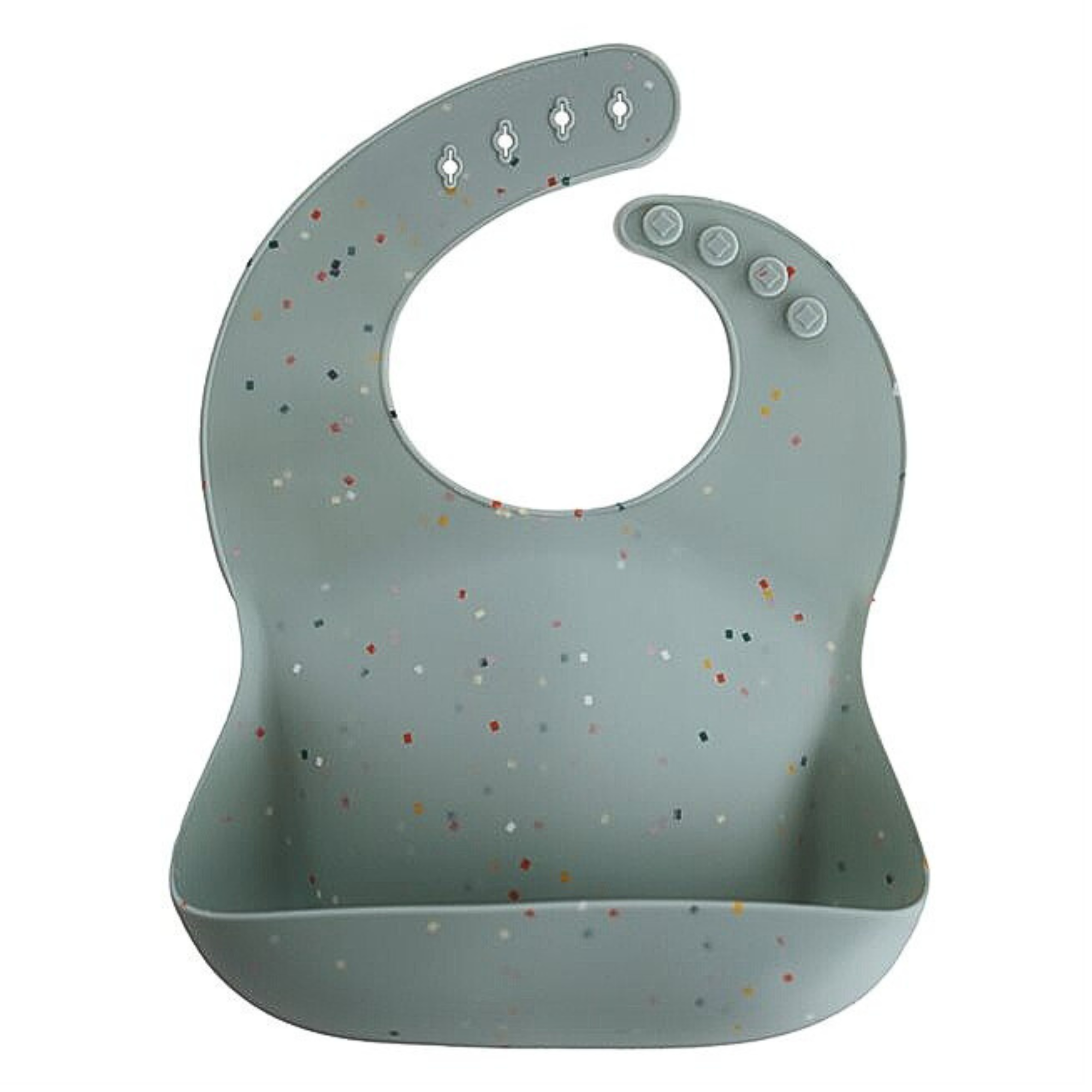 Silicone bib - Blue Confetti