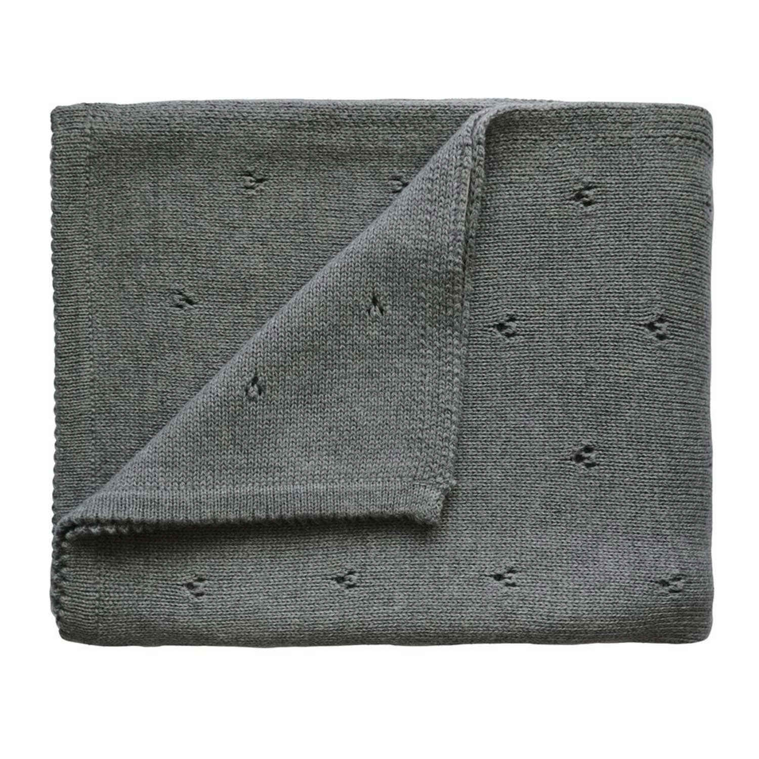 Knitted baby blanket - Gray