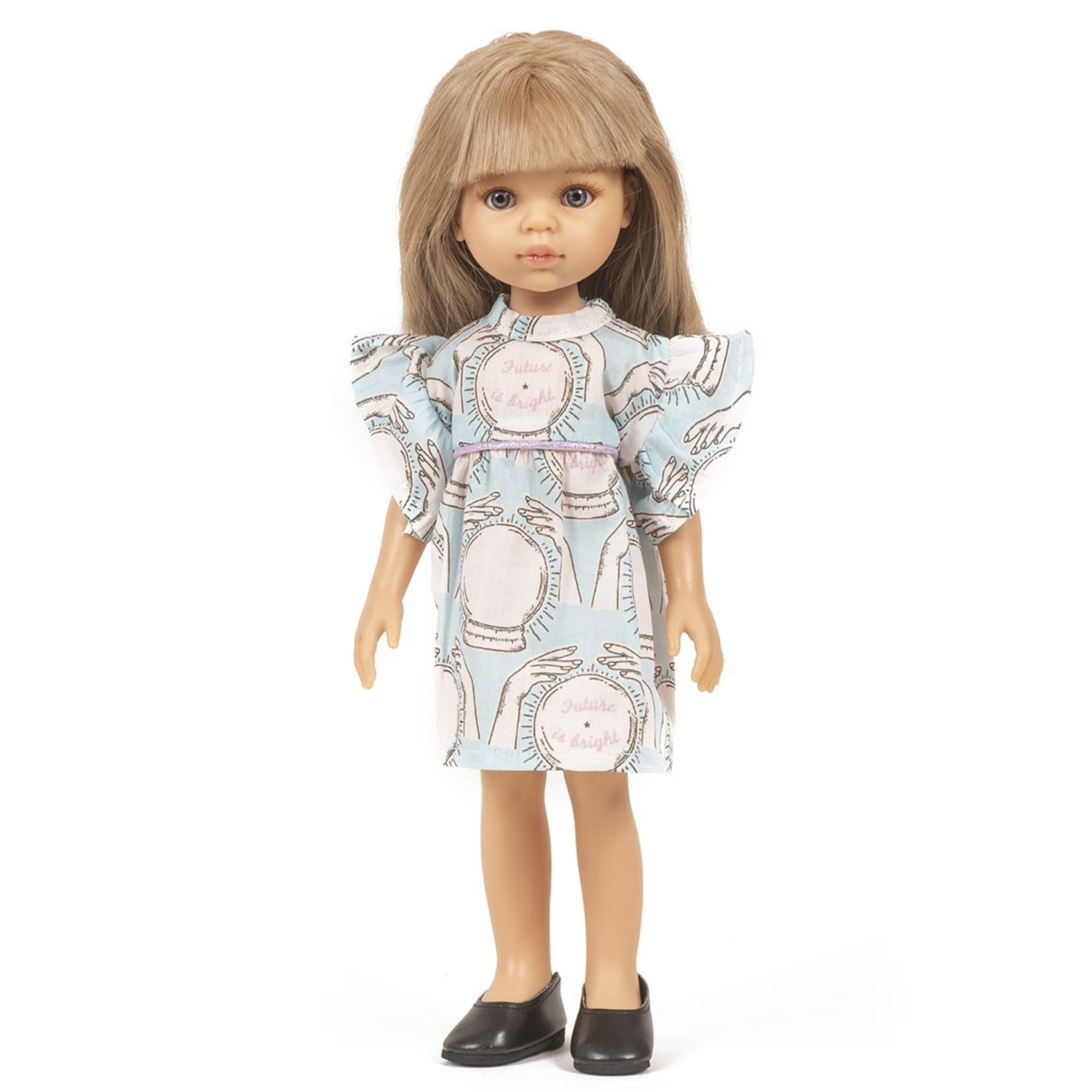 Cotton dress for dolls - Future is bright