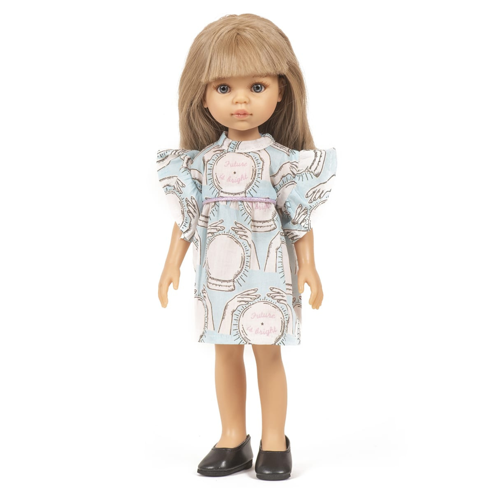 Cotton dress for dolls - Future is bright