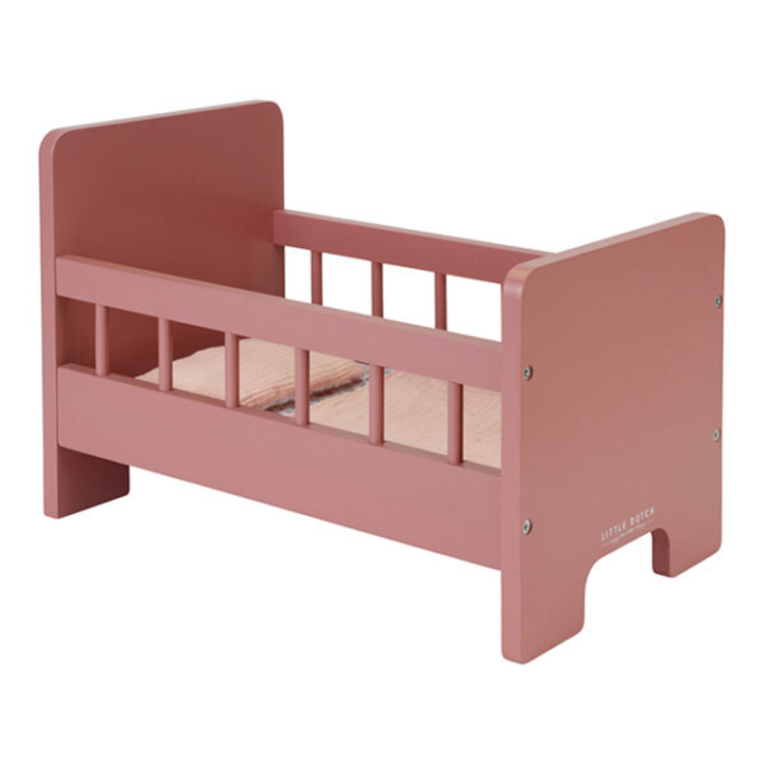 Doll bed with bedding