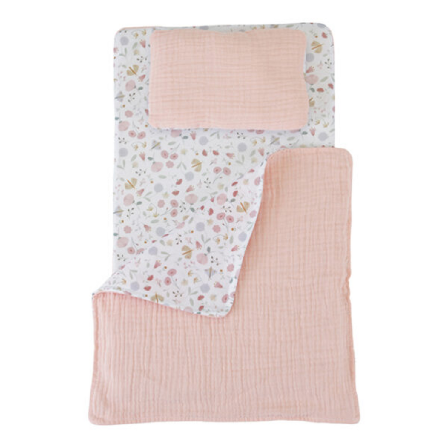 Doll bed with bedding