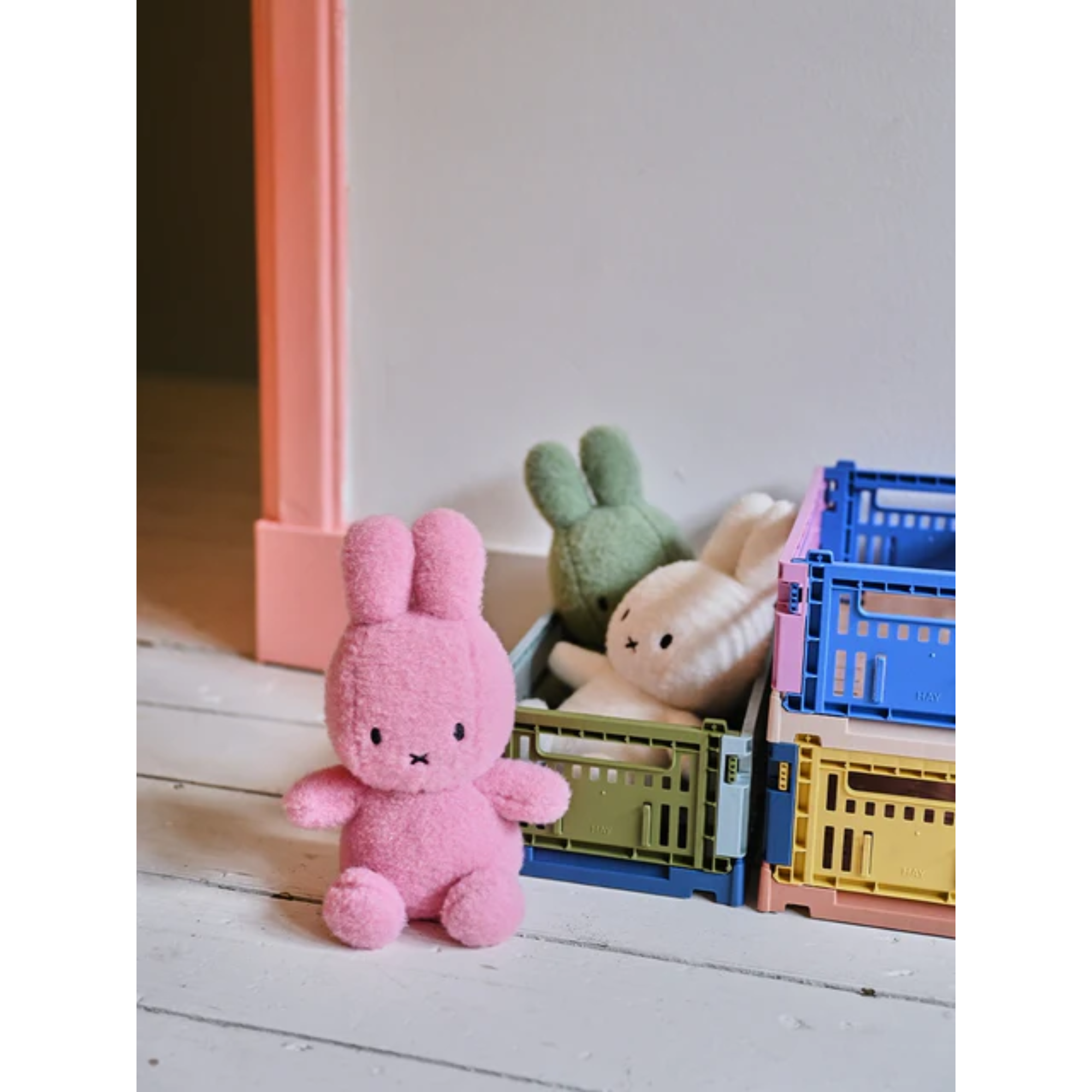 Small eco pink bunny - 23 cm 