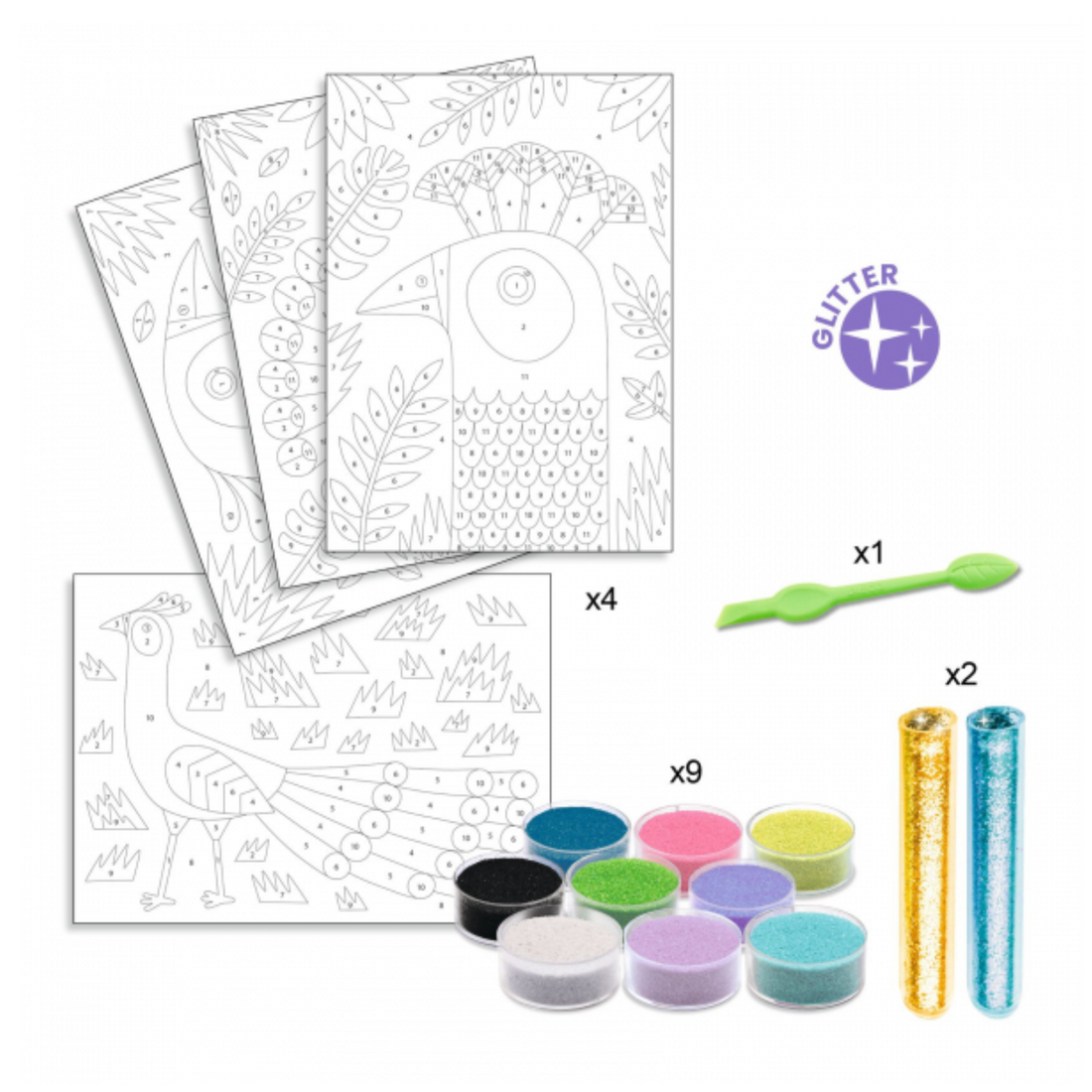 Creative set with colored sand - Deliciously Cute