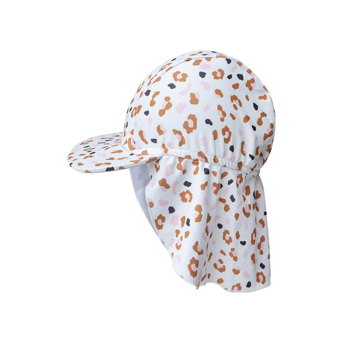 Swimming cap with neck protection - Leopard