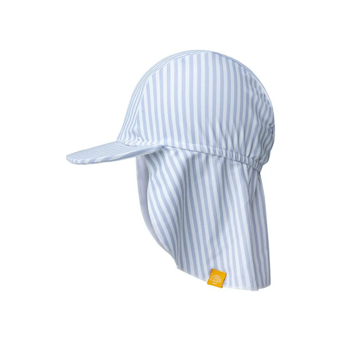 Swimming cap with neck protection - Blue Stripes