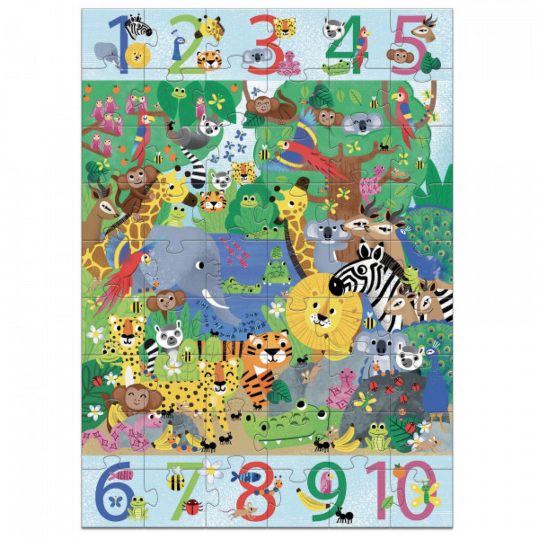 Giant puzzle - 1 to 10 Jungle