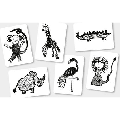 Black and white cards - Safari