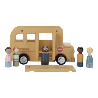 School bus with figures