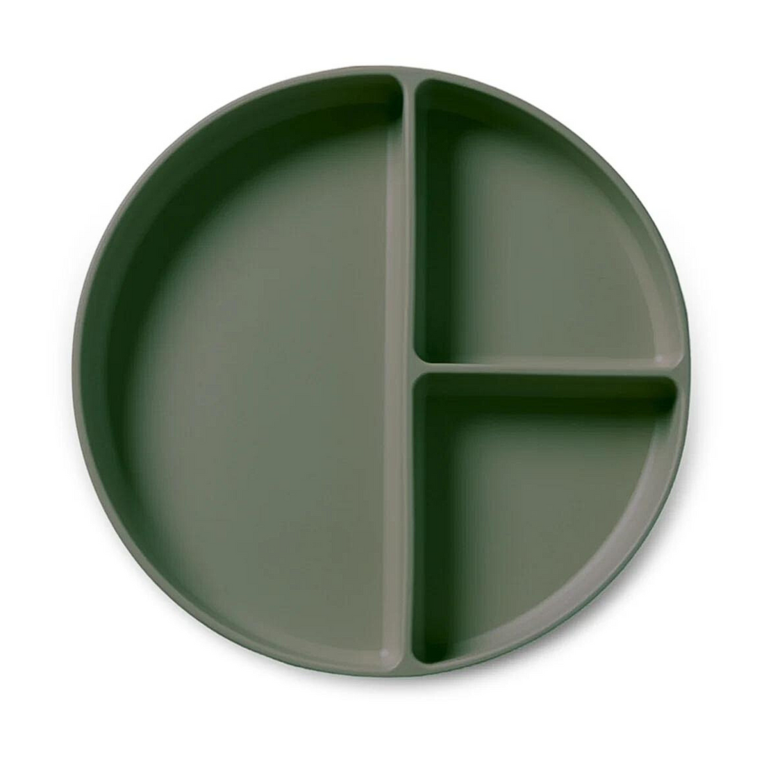 Mingo prilimpanti silikoninė lėkštė - Dusty Green