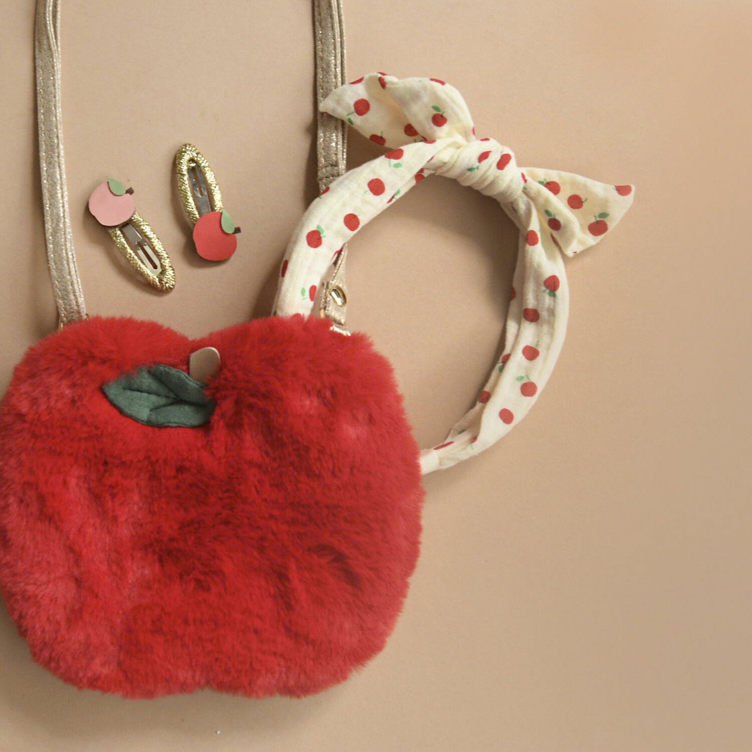 Hair clips - Rosy Apple