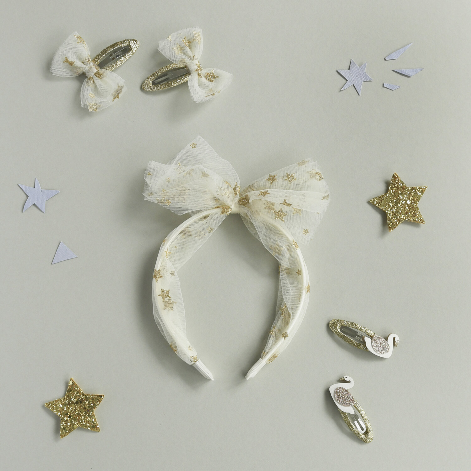 Hair clips - Wish Upon A Star Tulle Bow