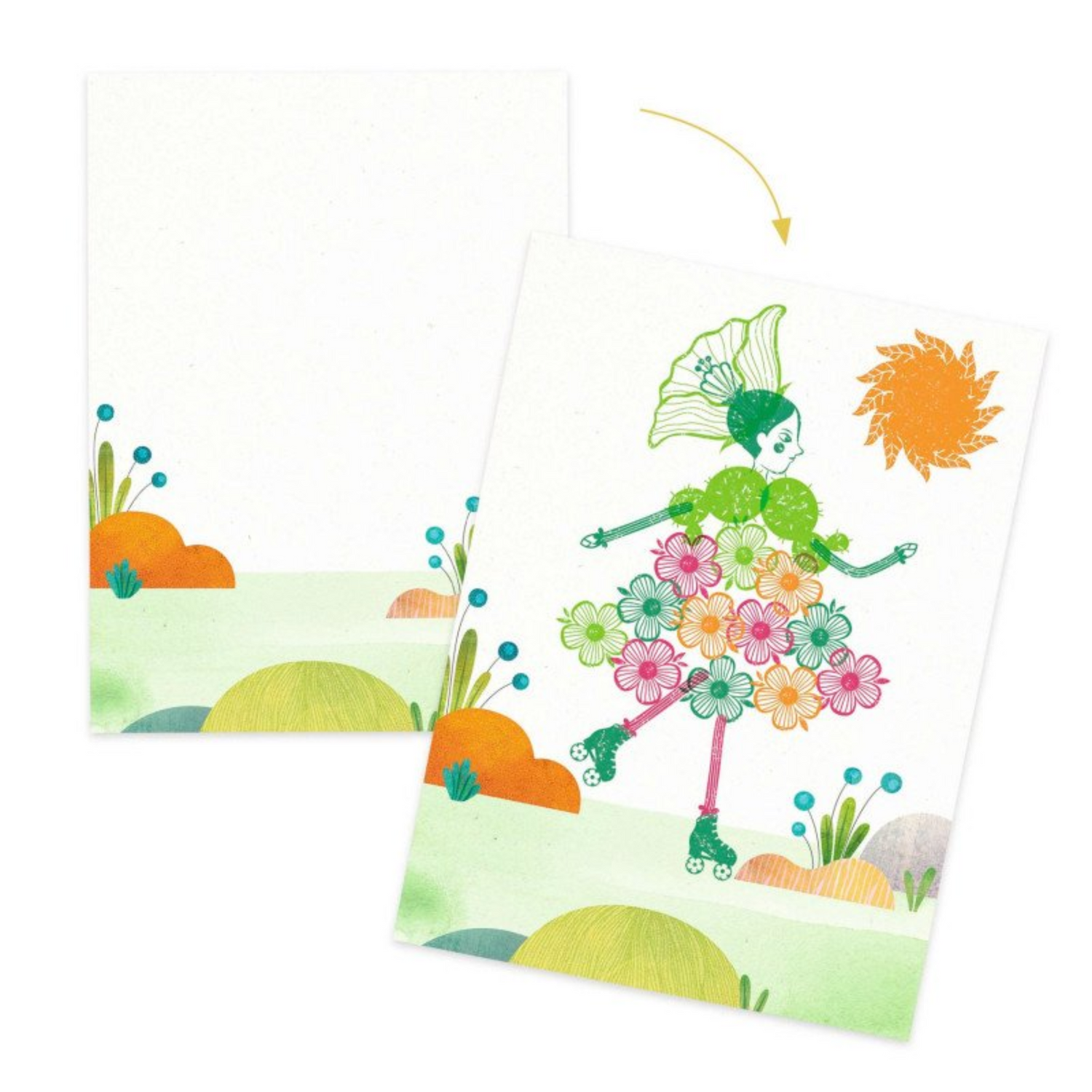 Kūrybinis rinkinys su antspaudais - Flower girls